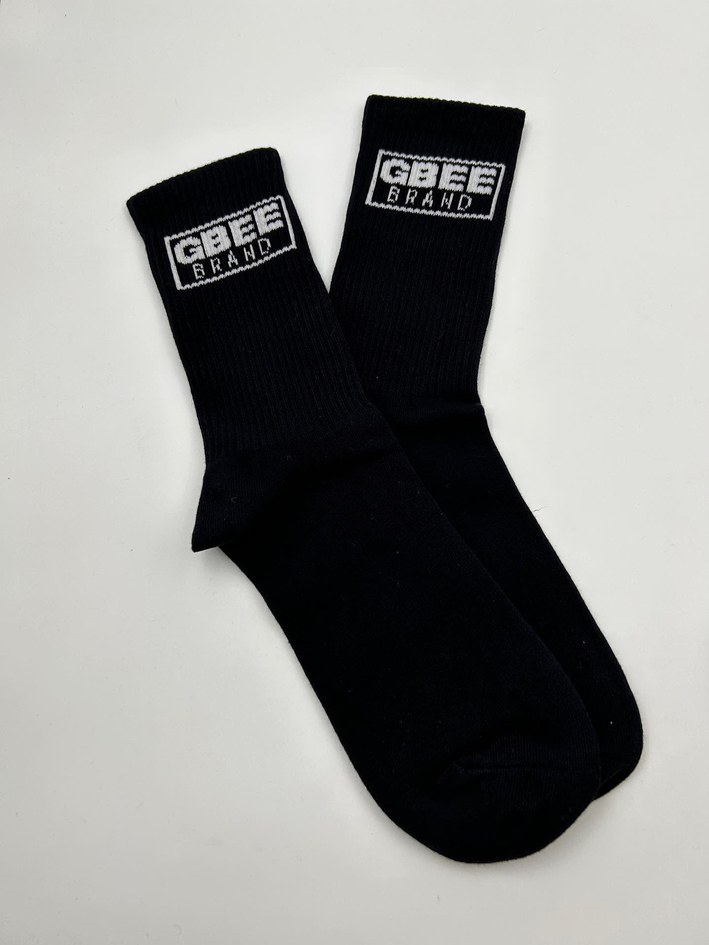 GBEE BRAND CREW SOCKS - BLACK