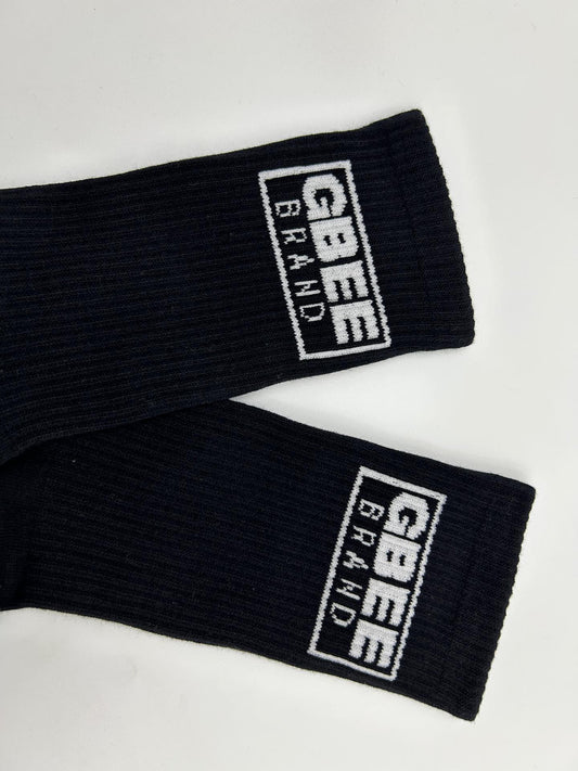 GBEE BRAND CREW SOCKS - BLACK